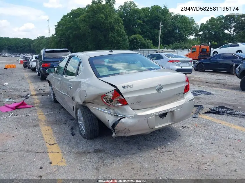 2008 Buick Lacrosse Cxl VIN: 2G4WD582581196174 Lot: 42634386