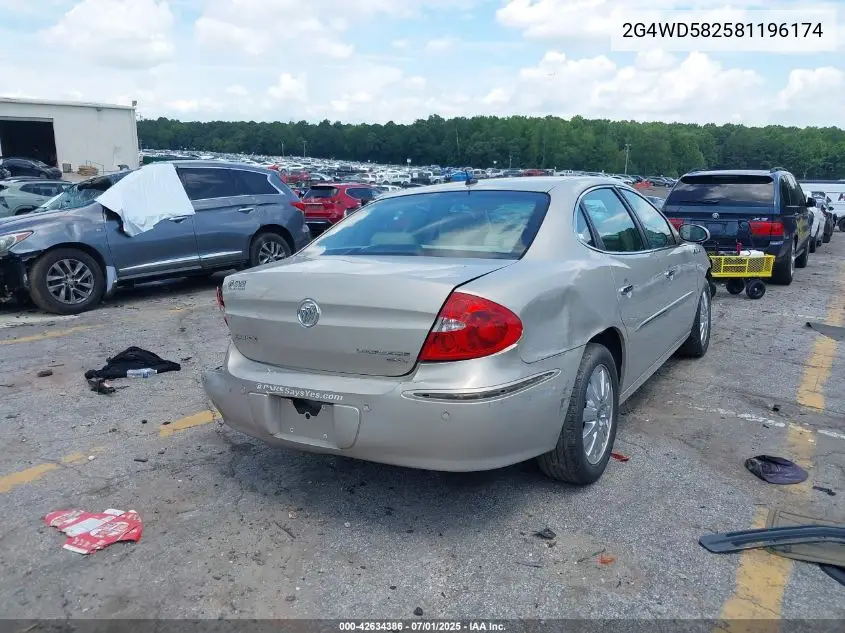2008 Buick Lacrosse Cxl VIN: 2G4WD582581196174 Lot: 42634386