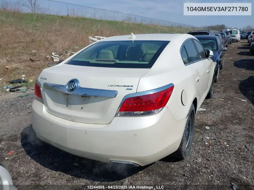 2010 Buick Allure/Lacrosse Cxs VIN: 1G4GM5EV3AF271780 Lot: 12244505
