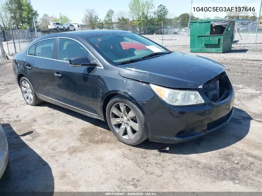 2010 Buick Lacrosse Cxl VIN: 1G4GC5EG3AF137646 Lot: 41952467