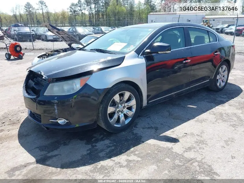 2010 Buick Lacrosse Cxl VIN: 1G4GC5EG3AF137646 Lot: 41952467