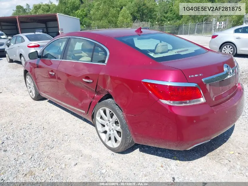 2010 Buick Lacrosse Cxs VIN: 1G4GE5EV2AF281875 Lot: 42226678