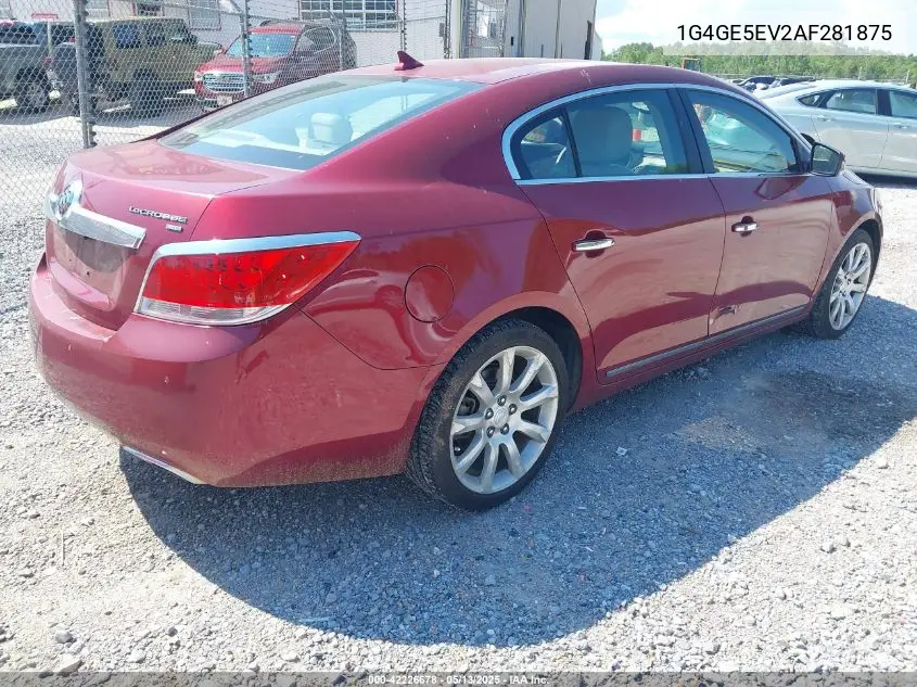 2010 Buick Lacrosse Cxs VIN: 1G4GE5EV2AF281875 Lot: 42226678