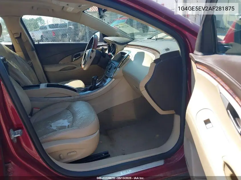 2010 Buick Lacrosse Cxs VIN: 1G4GE5EV2AF281875 Lot: 42226678
