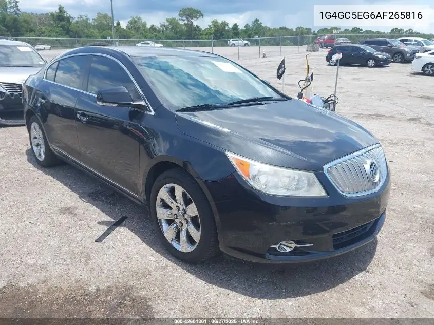 2010 Buick Lacrosse Cxl VIN: 1G4GC5EG6AF265816 Lot: 42601301