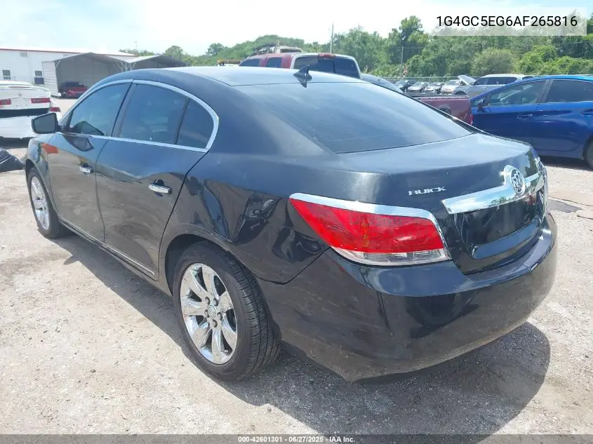 2010 Buick Lacrosse Cxl VIN: 1G4GC5EG6AF265816 Lot: 42601301
