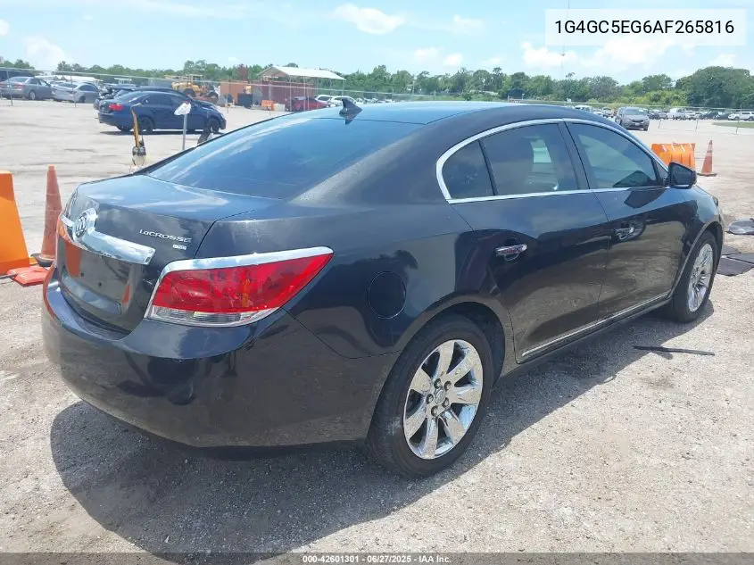 2010 Buick Lacrosse Cxl VIN: 1G4GC5EG6AF265816 Lot: 42601301
