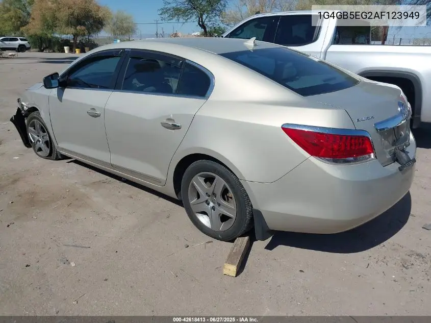 2010 Buick Lacrosse Cx VIN: 1G4GB5EG2AF123949 Lot: 42618413