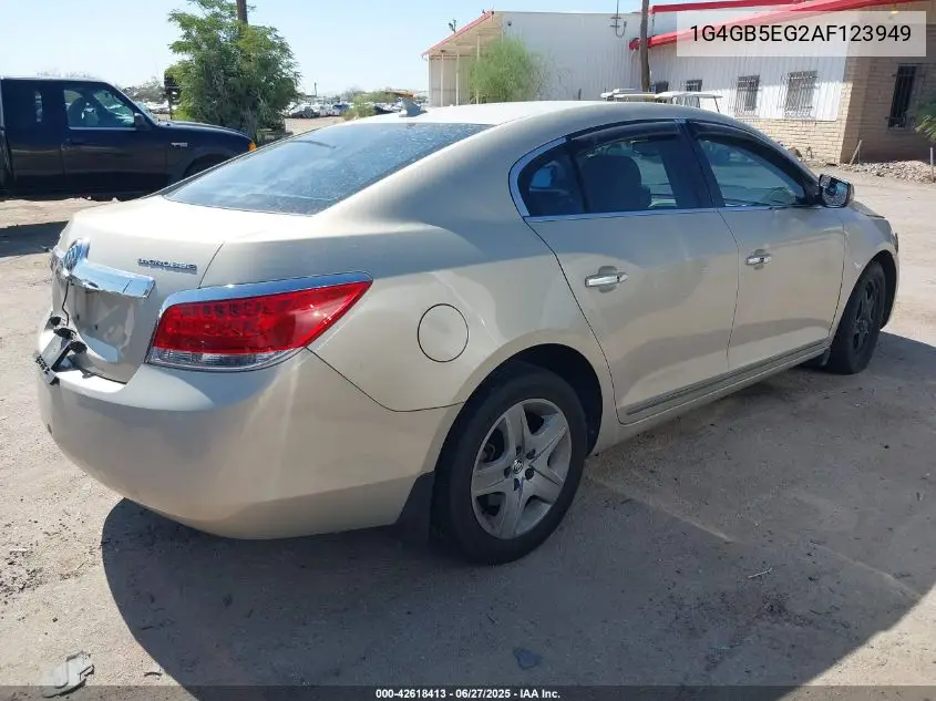 2010 Buick Lacrosse Cx VIN: 1G4GB5EG2AF123949 Lot: 42618413