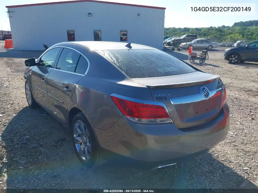 2012 Buick Lacrosse Premium 1 Group VIN: 1G4GD5E32CF200149 Lot: 42202368