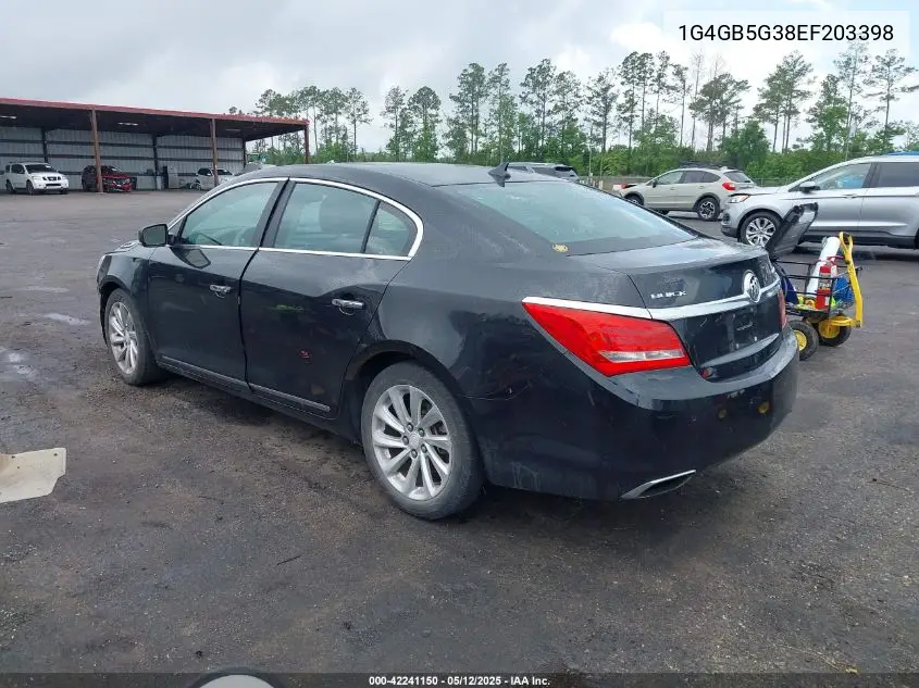 2014 Buick Lacrosse Leather Group VIN: 1G4GB5G38EF203398 Lot: 42241150