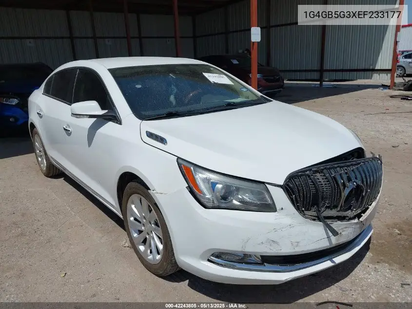 2014 Buick Lacrosse Leather Group VIN: 1G4GB5G3XEF233177 Lot: 42243805