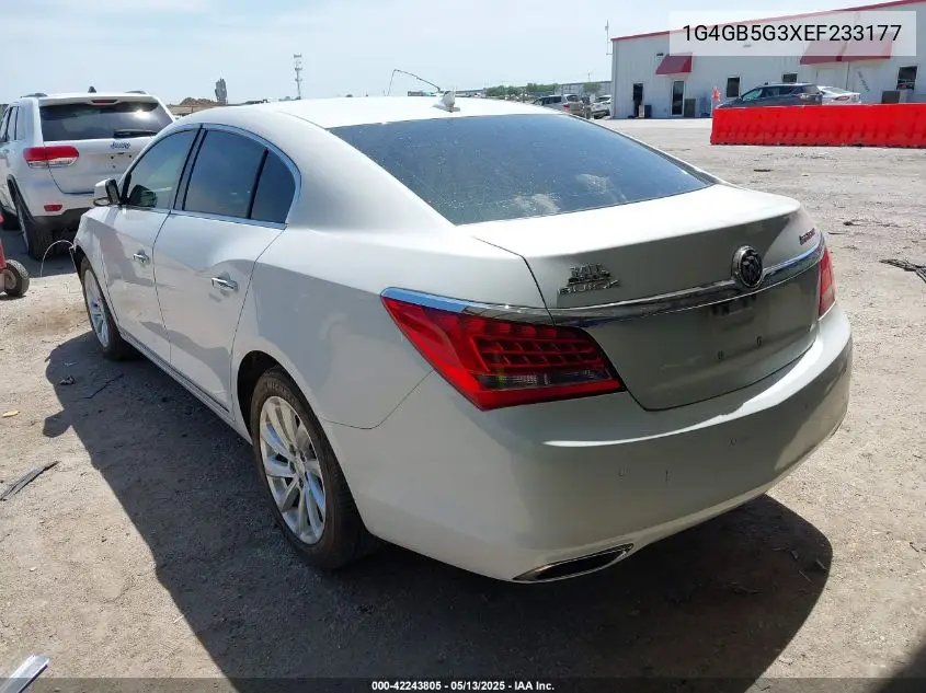 2014 Buick Lacrosse Leather Group VIN: 1G4GB5G3XEF233177 Lot: 42243805