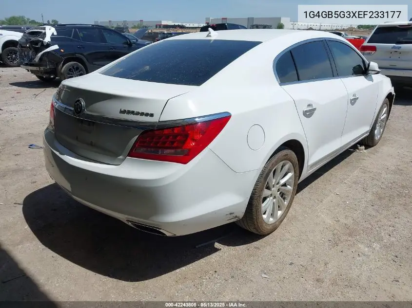 2014 Buick Lacrosse Leather Group VIN: 1G4GB5G3XEF233177 Lot: 42243805