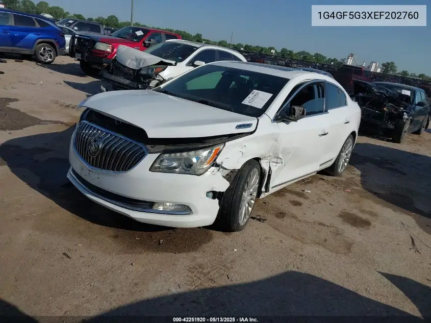 2014 Buick Lacrosse Premium Ii Group VIN: 1G4GF5G3XEF202760 Lot: 42251920