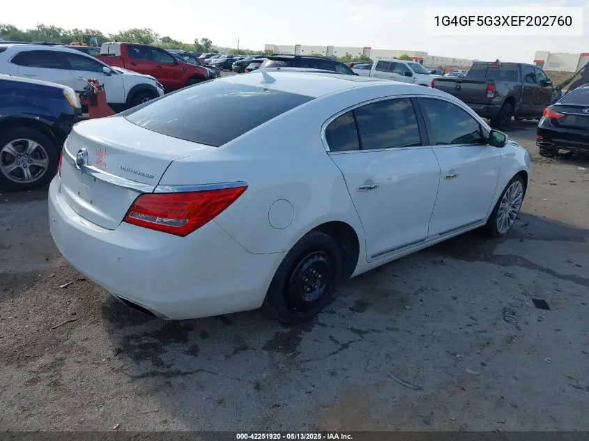 2014 Buick Lacrosse Premium Ii Group VIN: 1G4GF5G3XEF202760 Lot: 42251920
