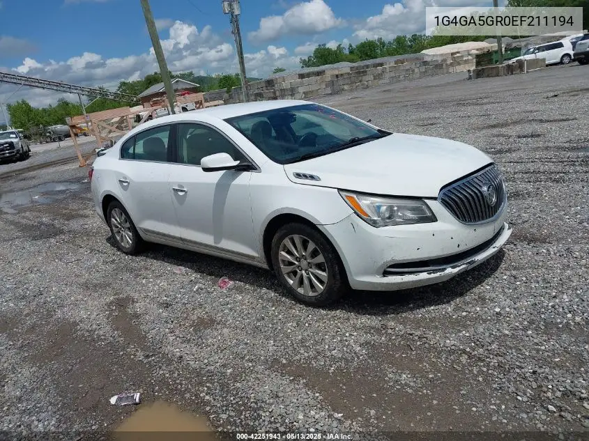 2014 Buick Lacrosse VIN: 1G4GA5GR0EF211194 Lot: 42251943