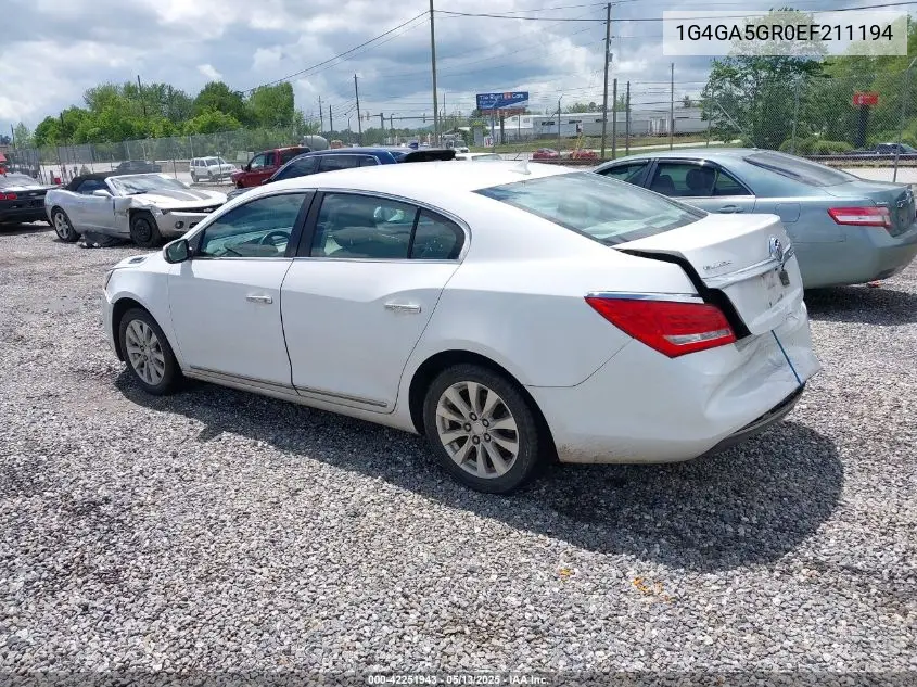 2014 Buick Lacrosse VIN: 1G4GA5GR0EF211194 Lot: 42251943