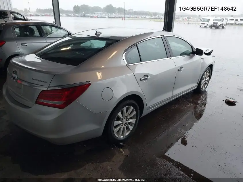 2014 Buick Lacrosse Leather Group VIN: 1G4GB5GR7EF148642 Lot: 42600645