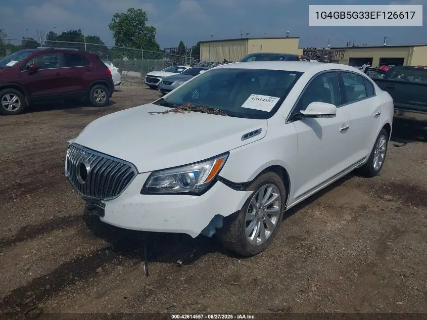 2014 Buick Lacrosse Leather Group VIN: 1G4GB5G33EF126617 Lot: 42614557