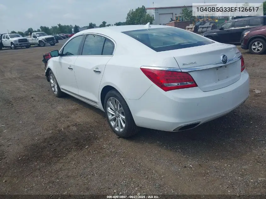 2014 Buick Lacrosse Leather Group VIN: 1G4GB5G33EF126617 Lot: 42614557