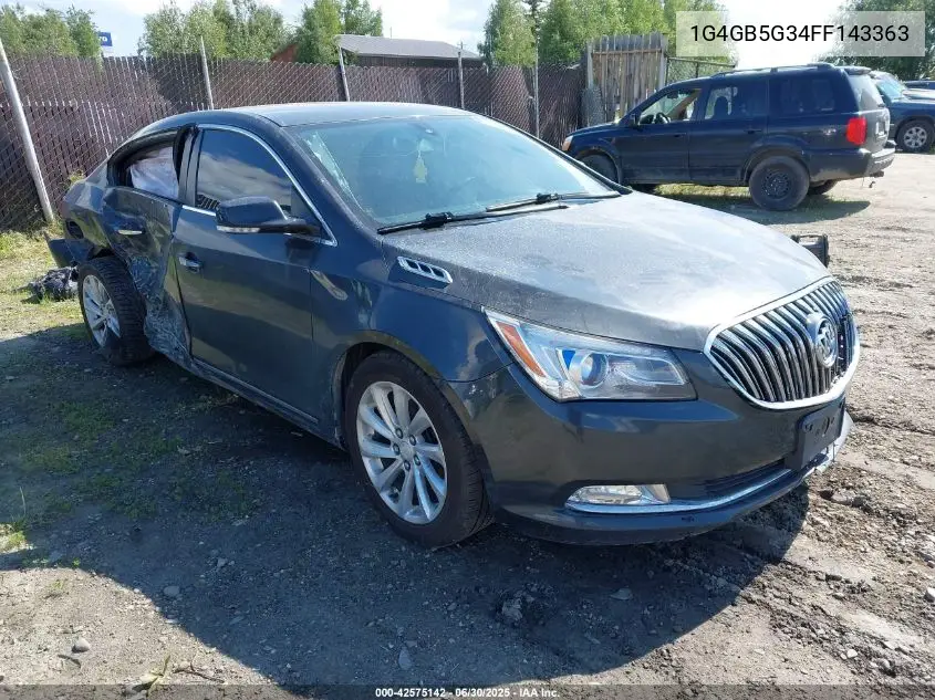 2015 Buick Lacrosse Leather VIN: 1G4GB5G34FF143363 Lot: 42575142