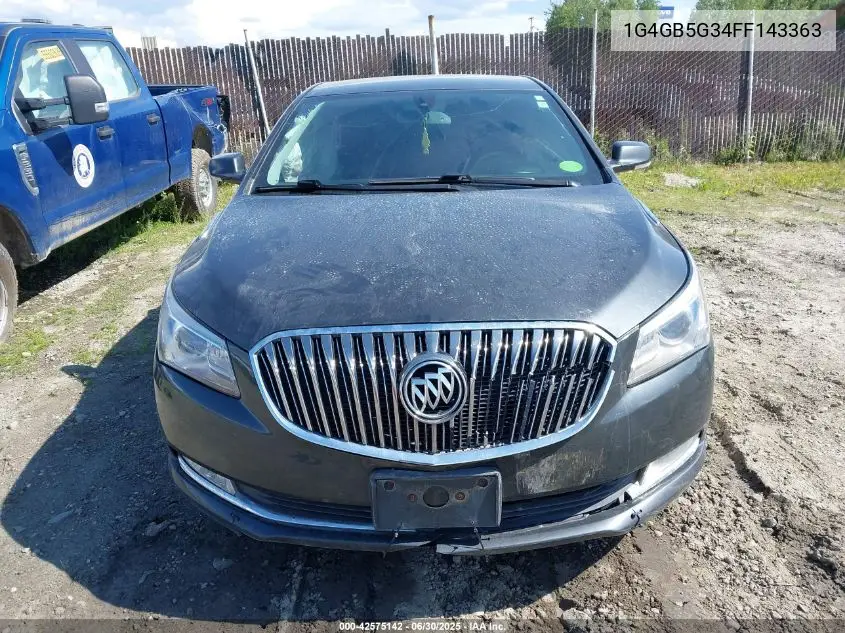 2015 Buick Lacrosse Leather VIN: 1G4GB5G34FF143363 Lot: 42575142
