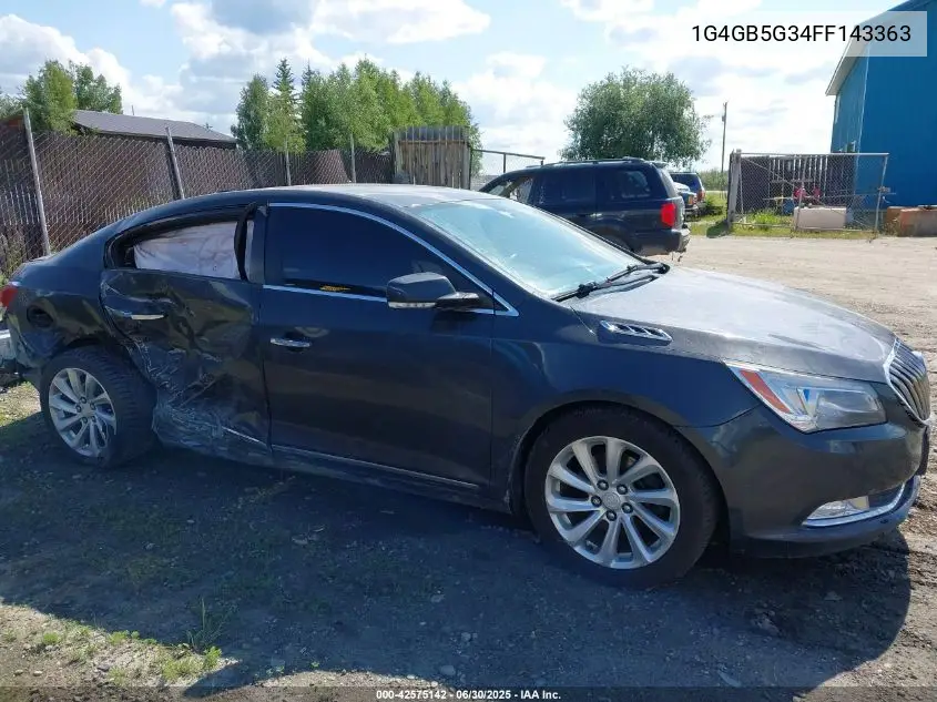 2015 Buick Lacrosse Leather VIN: 1G4GB5G34FF143363 Lot: 42575142