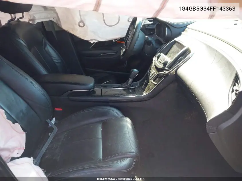 2015 Buick Lacrosse Leather VIN: 1G4GB5G34FF143363 Lot: 42575142