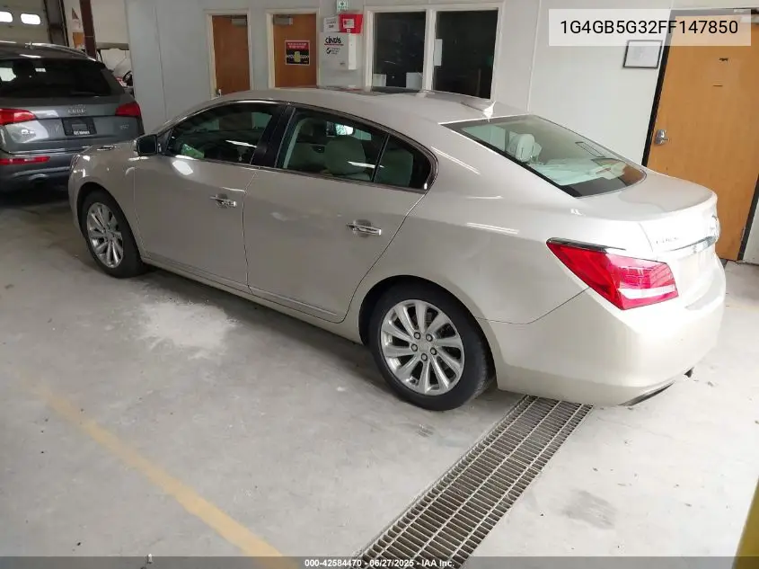 2015 Buick Lacrosse Leather VIN: 1G4GB5G32FF147850 Lot: 42584470