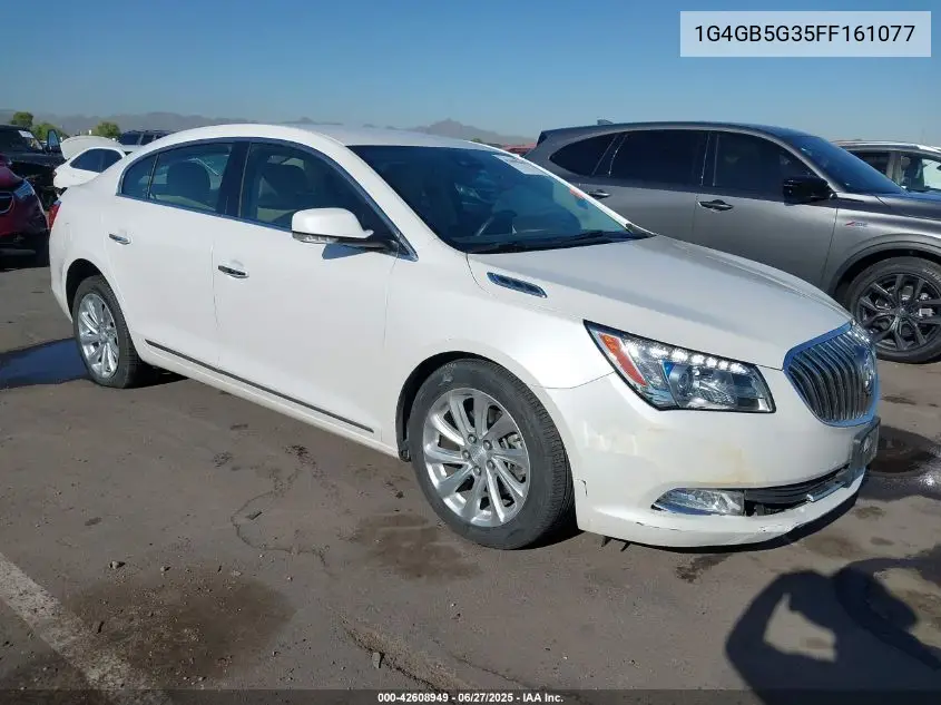 2015 Buick Lacrosse Leather VIN: 1G4GB5G35FF161077 Lot: 42608949