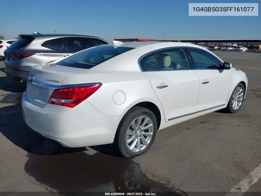 2015 Buick Lacrosse Leather VIN: 1G4GB5G35FF161077 Lot: 42608949