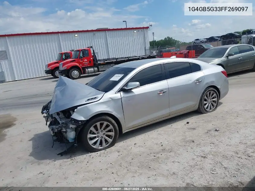 2015 Buick Lacrosse Leather VIN: 1G4GB5G33FF269097 Lot: 42609001