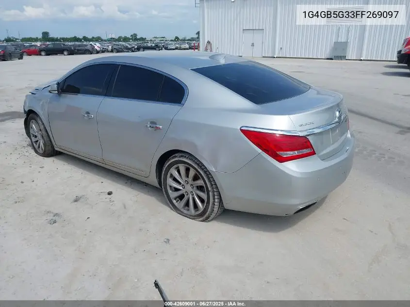 2015 Buick Lacrosse Leather VIN: 1G4GB5G33FF269097 Lot: 42609001