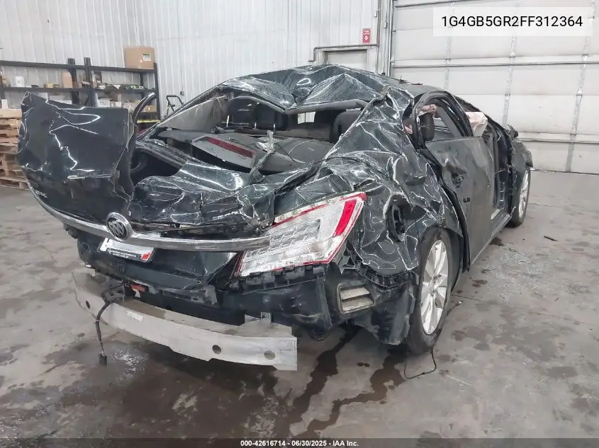 2015 Buick Lacrosse Leather VIN: 1G4GB5GR2FF312364 Lot: 42616714