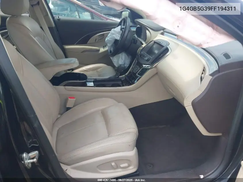 2015 Buick Lacrosse Leather VIN: 1G4GB5G39FF194311 Lot: 42617495