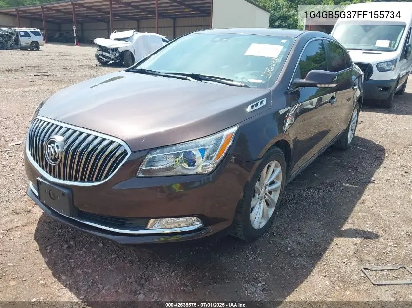 2015 Buick Lacrosse Leather VIN: 1G4GB5G37FF155734 Lot: 42635575
