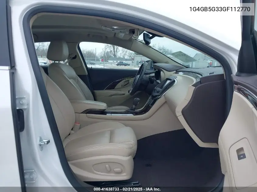 2016 Buick Lacrosse Leather VIN: 1G4GB5G33GF112770 Lot: 41638733