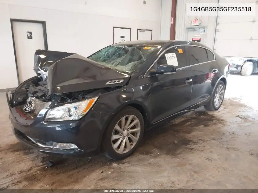 2016 Buick Lacrosse Leather VIN: 1G4GB5G35GF235518 Lot: 42628228