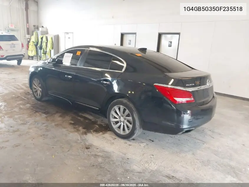 2016 Buick Lacrosse Leather VIN: 1G4GB5G35GF235518 Lot: 42628228