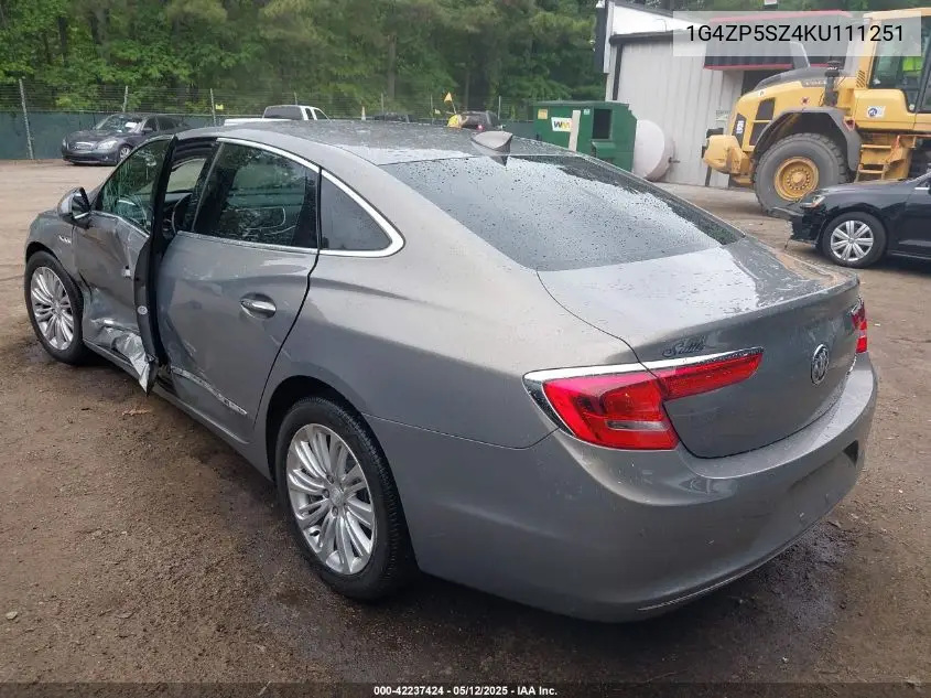 2019 Buick Lacrosse Essence VIN: 1G4ZP5SZ4KU111251 Lot: 42237424