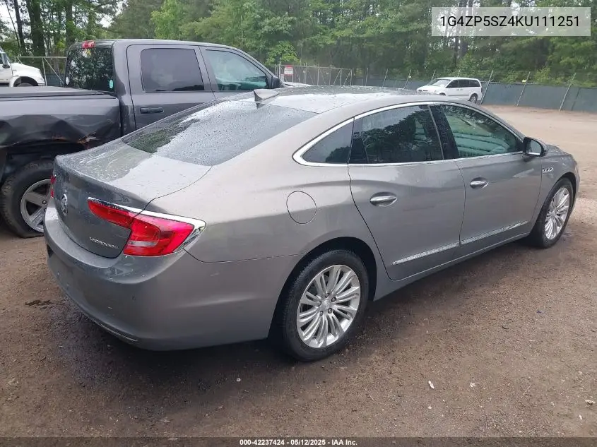 2019 Buick Lacrosse Essence VIN: 1G4ZP5SZ4KU111251 Lot: 42237424