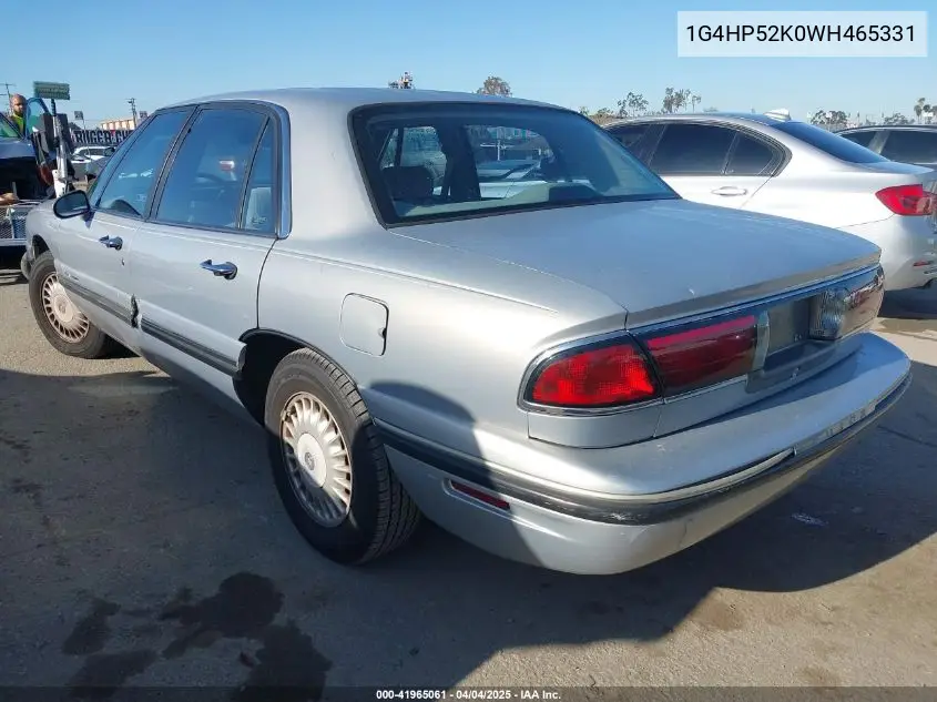 1998 Buick Lesabre Custom Cmi VIN: 1G4HP52K0WH465331 Lot: 41965061