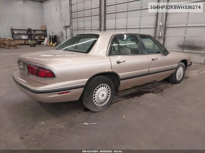 1998 Buick Lesabre Custom VIN: 1G4HP52K8WH536274 Lot: 42141004
