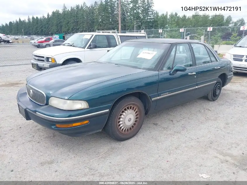 1998 Buick Lesabre Custom VIN: 1G4HP52K1WH472191 Lot: 42598827