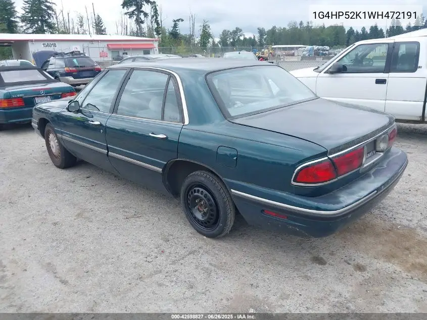 1998 Buick Lesabre Custom VIN: 1G4HP52K1WH472191 Lot: 42598827