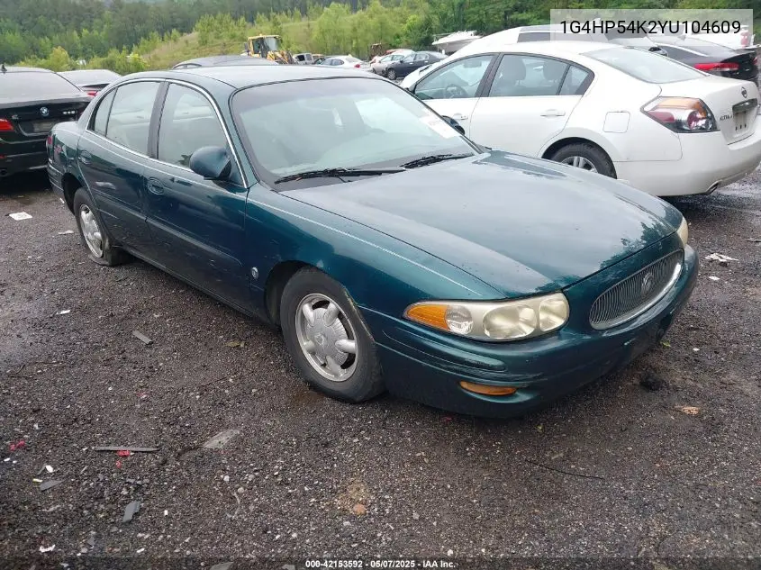 2000 Buick Lesabre Custom VIN: 1G4HP54K2YU104609 Lot: 42153592