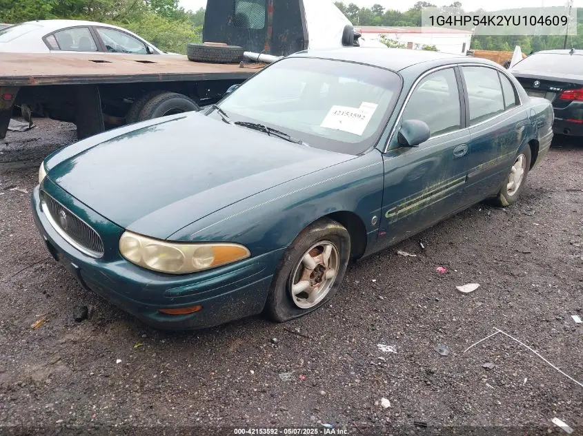 2000 Buick Lesabre Custom VIN: 1G4HP54K2YU104609 Lot: 42153592