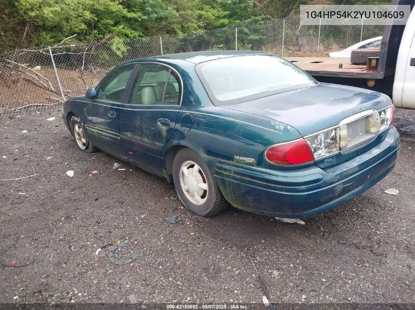 2000 Buick Lesabre Custom VIN: 1G4HP54K2YU104609 Lot: 42153592