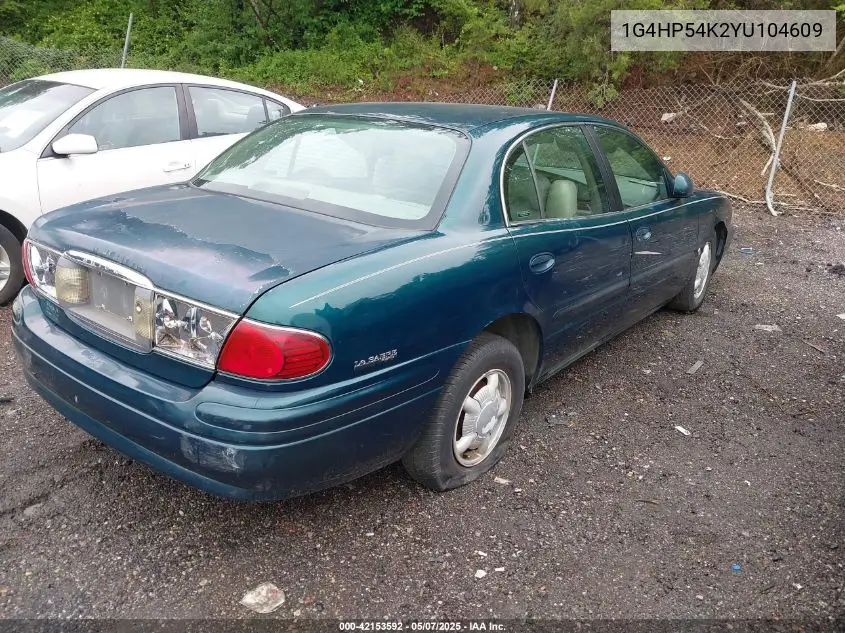 2000 Buick Lesabre Custom VIN: 1G4HP54K2YU104609 Lot: 42153592